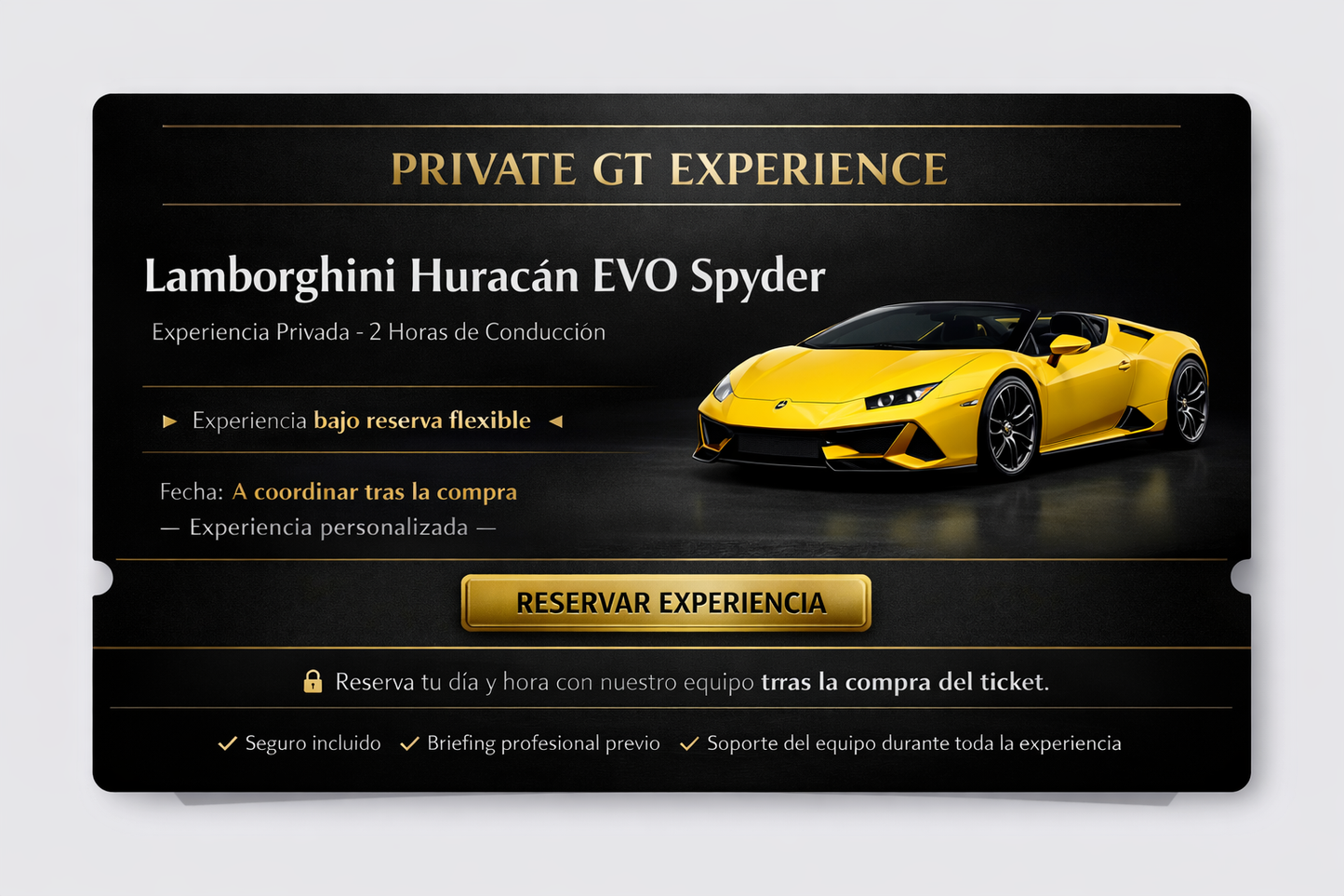GT Experience - Lamborghini Huracán EVO Spyder
