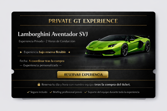 GT Experience - Lamborghini Aventador SVJ (Últimos tickets)